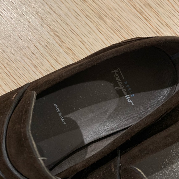 Ferragamo Brown Suede Leather Loafers - Picture 6 of 8